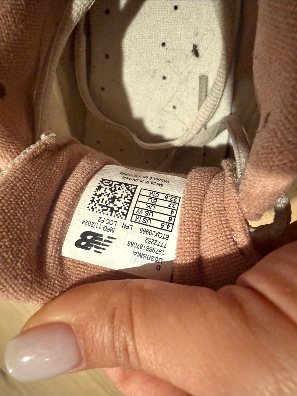 New Balance 530 Cream & Dusty Pink Sneakers, EXCELLENT CONDITION US 6, EU 37 - Picture 8 of 8